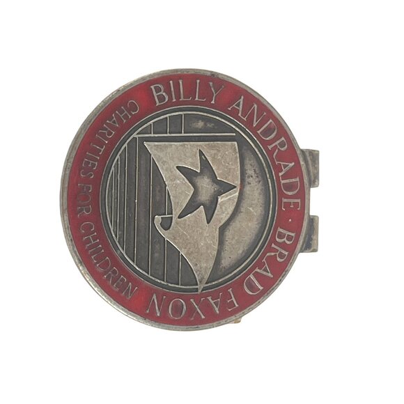 Billy Andrade Brad Faxon Silver Moneey Clip With Red Enamel Charity Design - Picture 7 of 7